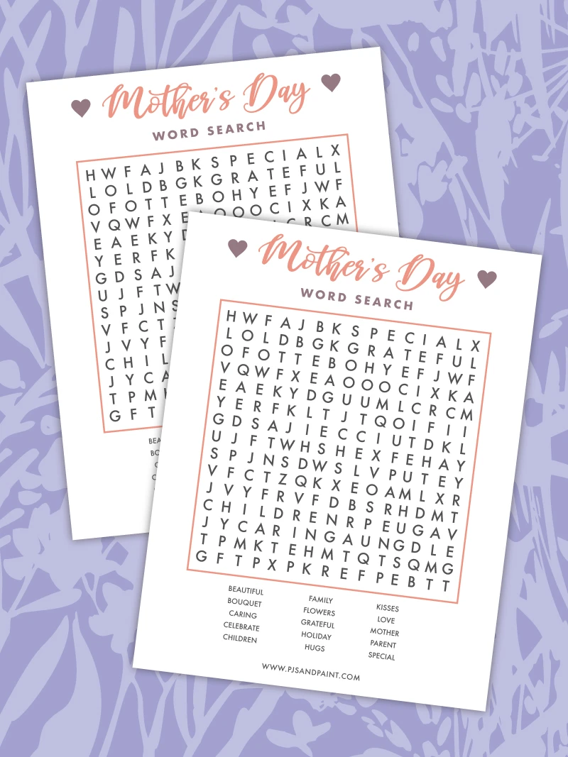 Free Printable Mother s Day Word Search Pjs And Paint Free Printable Mother s Day Word Search Pjs And Paint