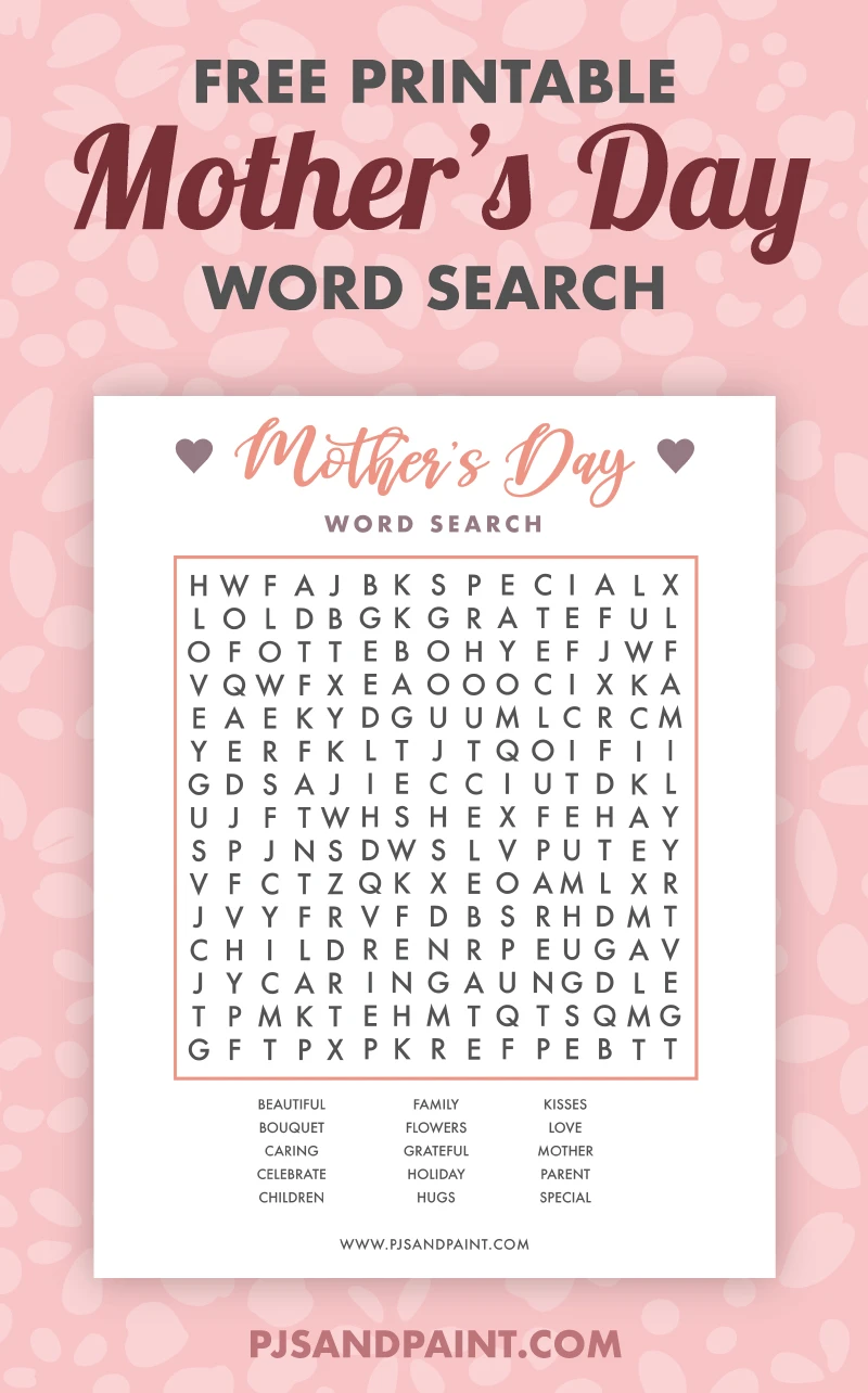 Free Printable Mother s Day Word Search Pjs And Paint Free Printable Mother s Day Word Search Pjs And Paint