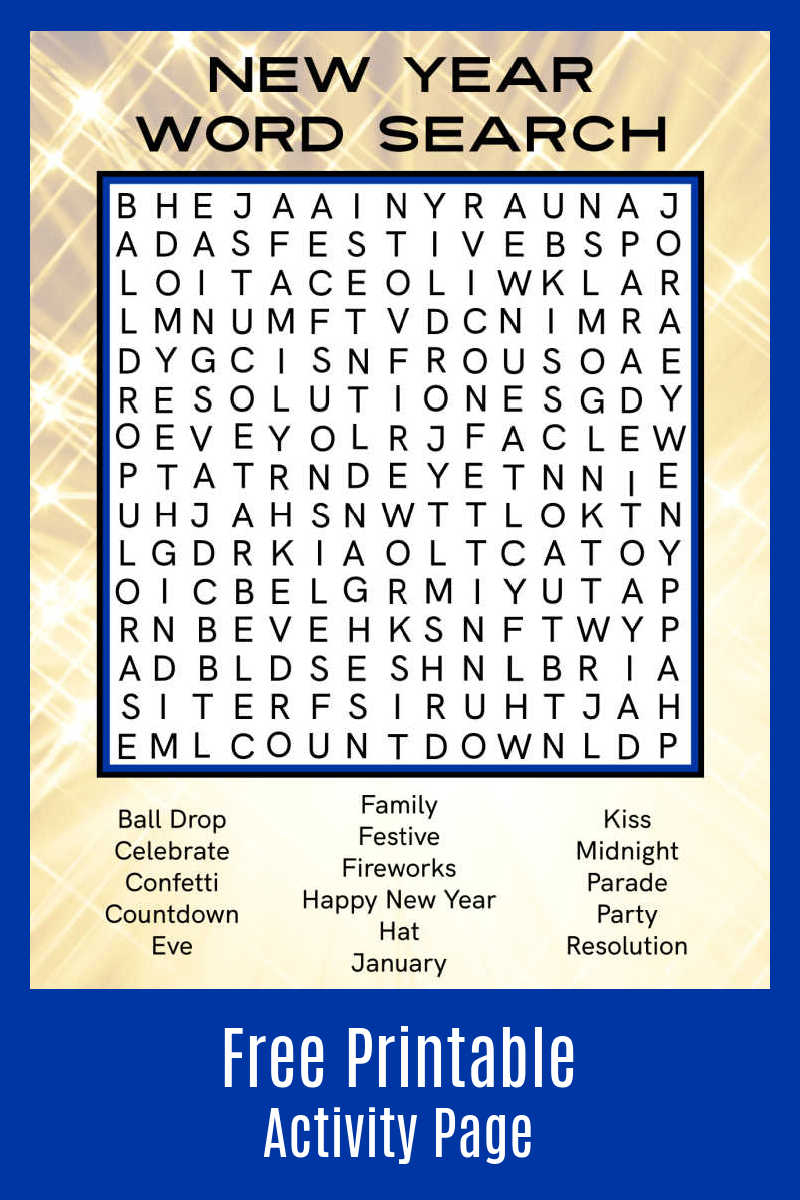 Free Printable New Year Word Search Mama Likes This