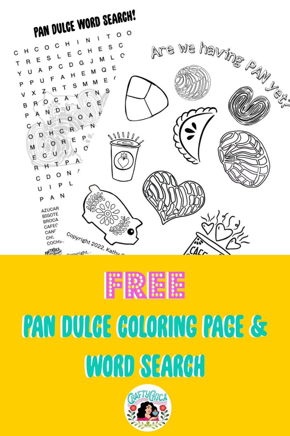 Free Printable Pan Dulce Word Search Coloring Packet Crafty Chica