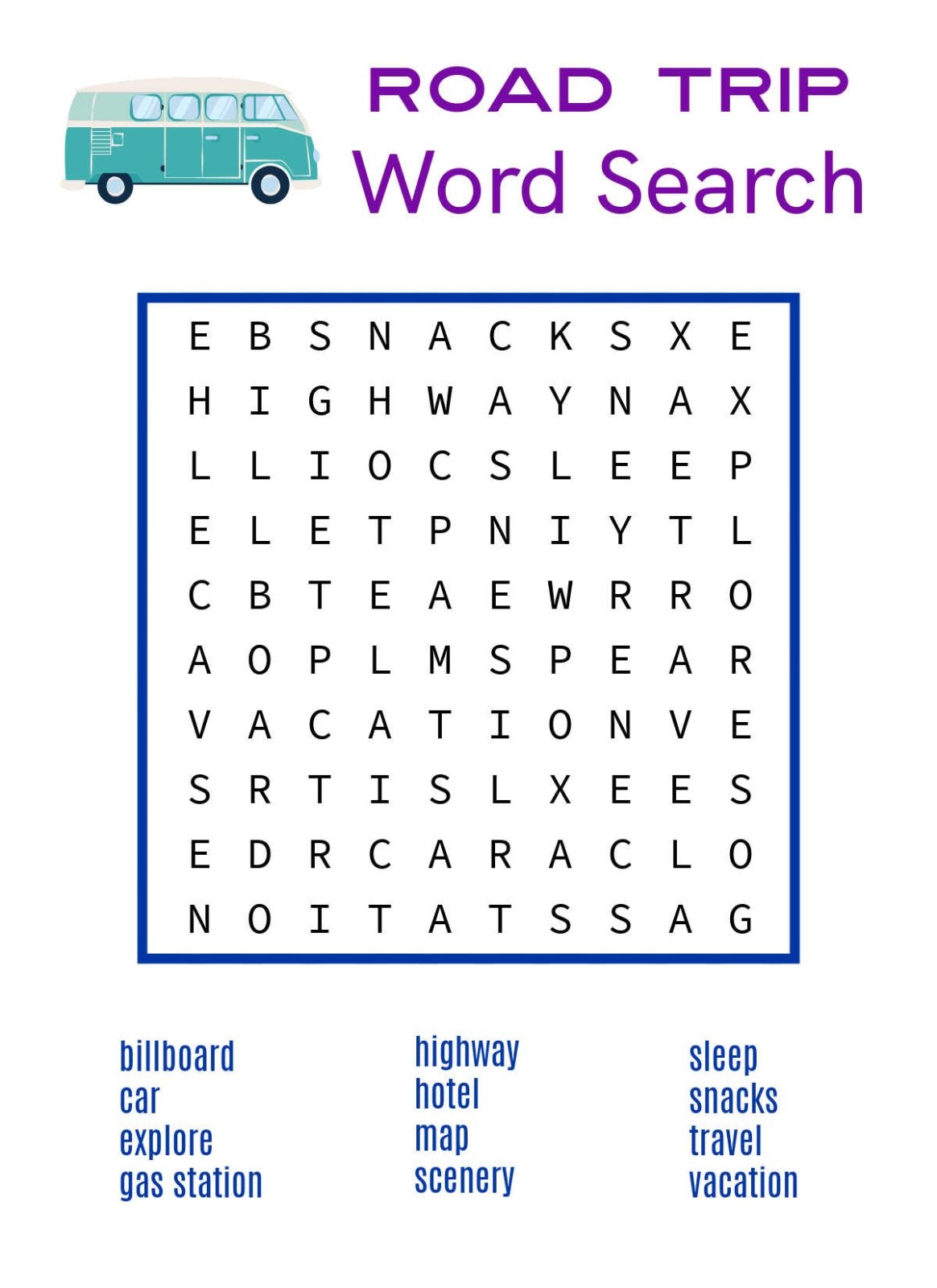 Free Printable Road Trip Word Search Mama Likes This Free Printable Road Trip Word Search Mama Likes This