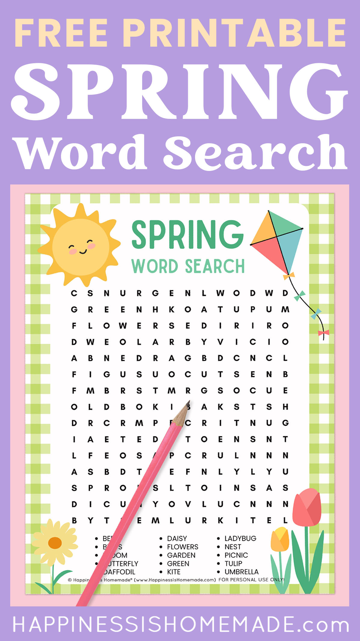 Printable Free Easy Word Searches For Spring