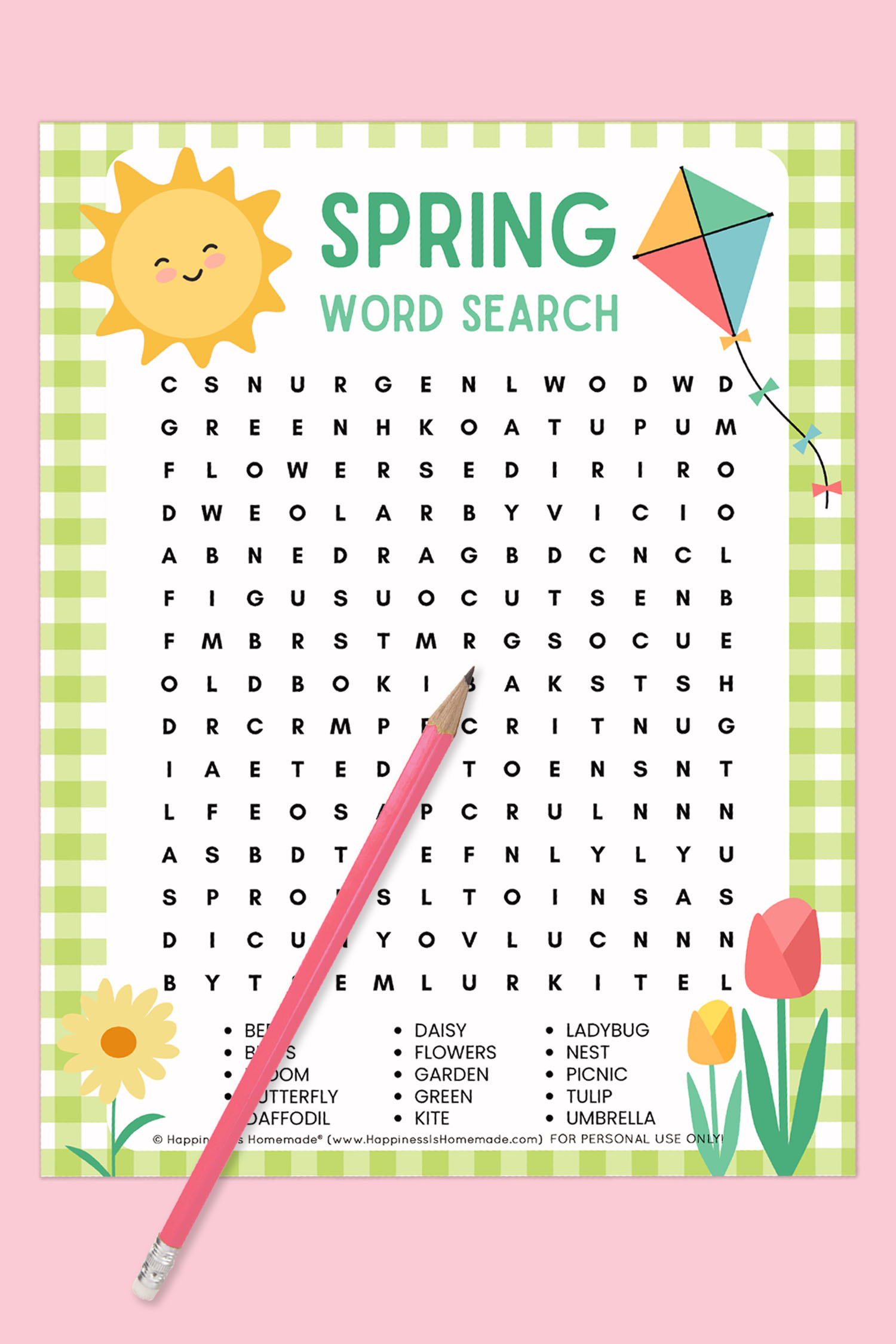 Word Search Printable Kids Free