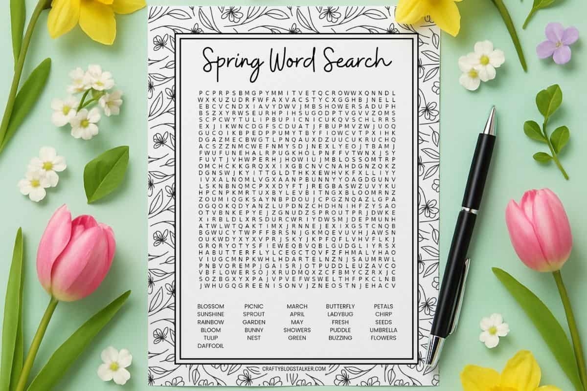 Spring Word Searches Printable