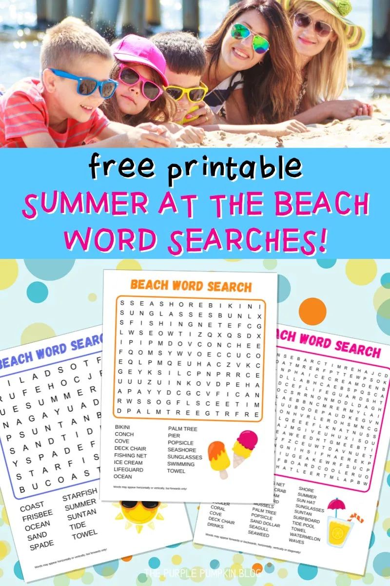 Free Printable Summer Beach Word Search Fun Word Puzzle For Kids Free Printable Summer Beach Word Search Fun Word Puzzle For Kids