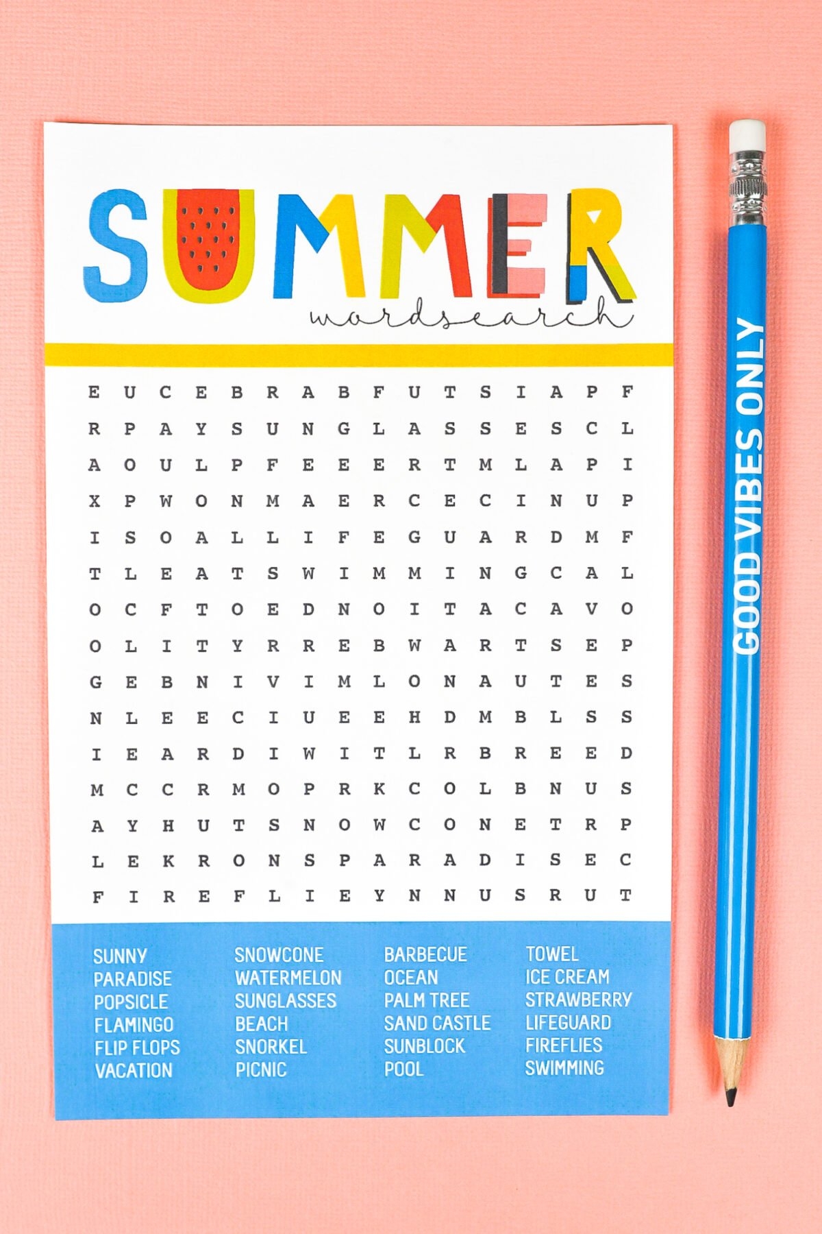 Free Printable Summer Word Search Hey Let s Make Stuff