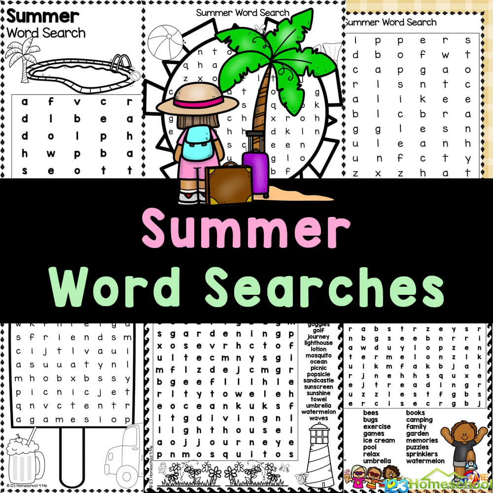 free printable summer word searches for kids free printable summer word searches for kids