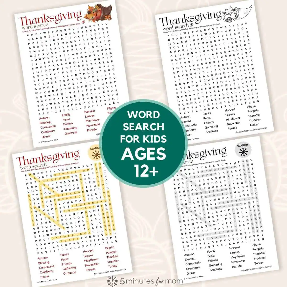 Year 5 Word Search Printable