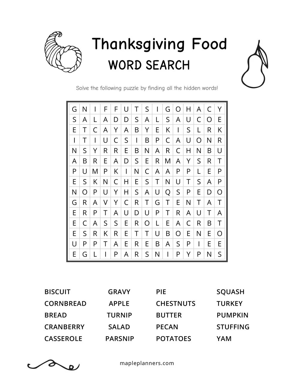 Medium Word Search Printable