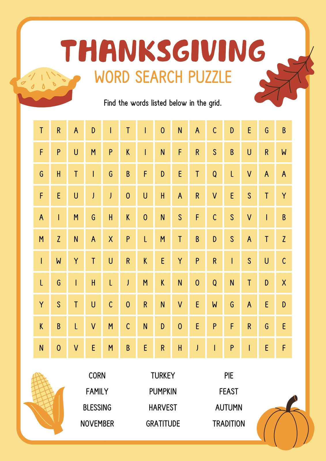 Printable Thanksgiving Word Search For Adults Printable Thanksgiving Word Search For Adults