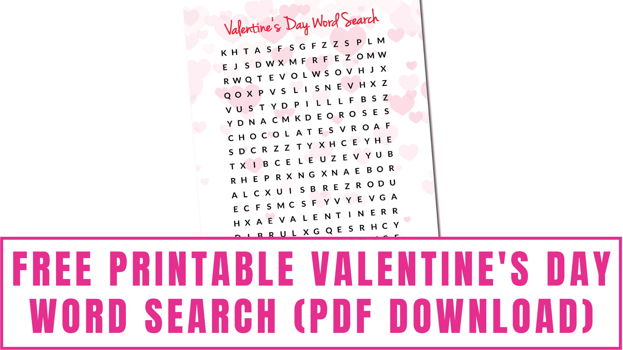Free Printable Valentine s Day Word Search PDF Freebie Finding Mom Free Printable Valentine s Day Word Search PDF Freebie Finding Mom