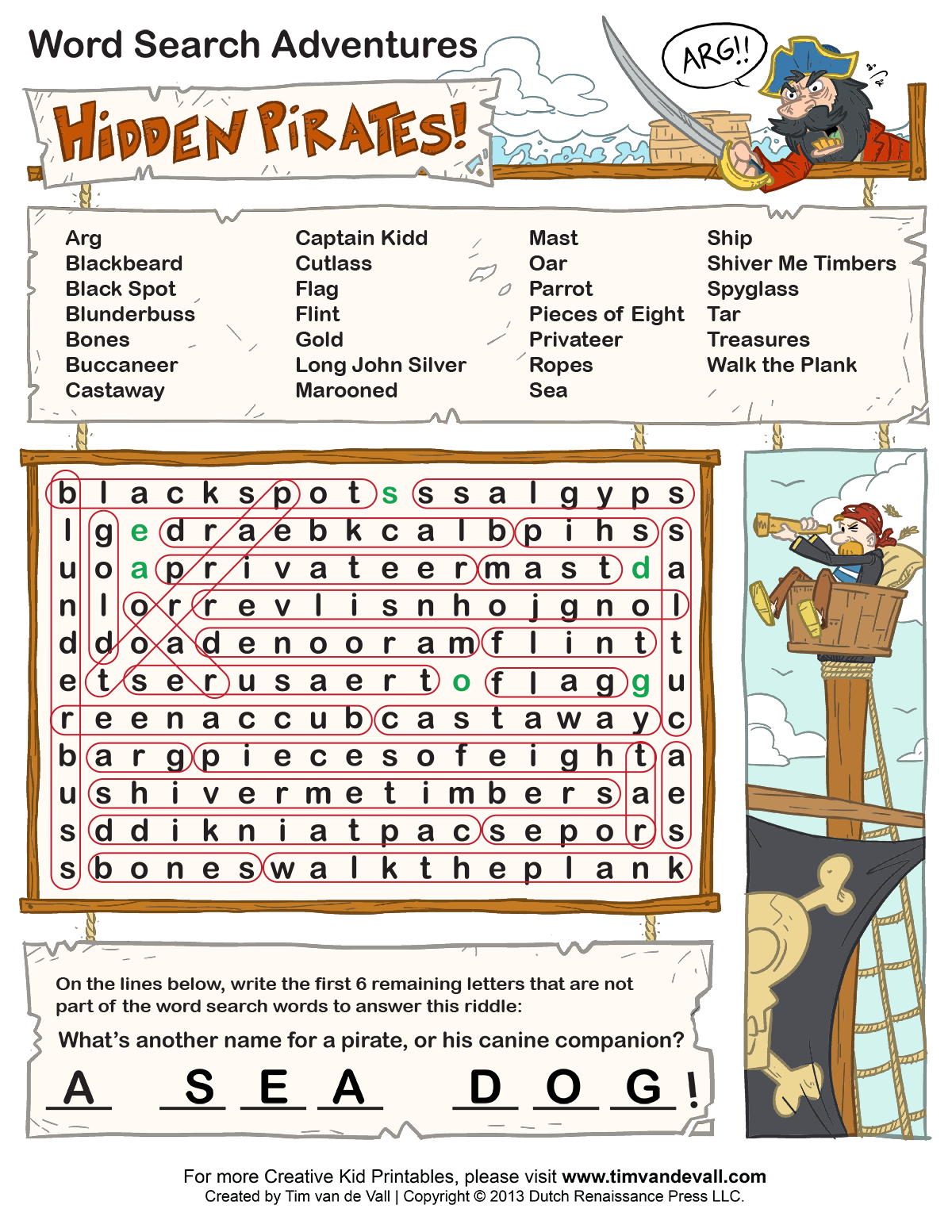Free Printable Word Searches For Kids