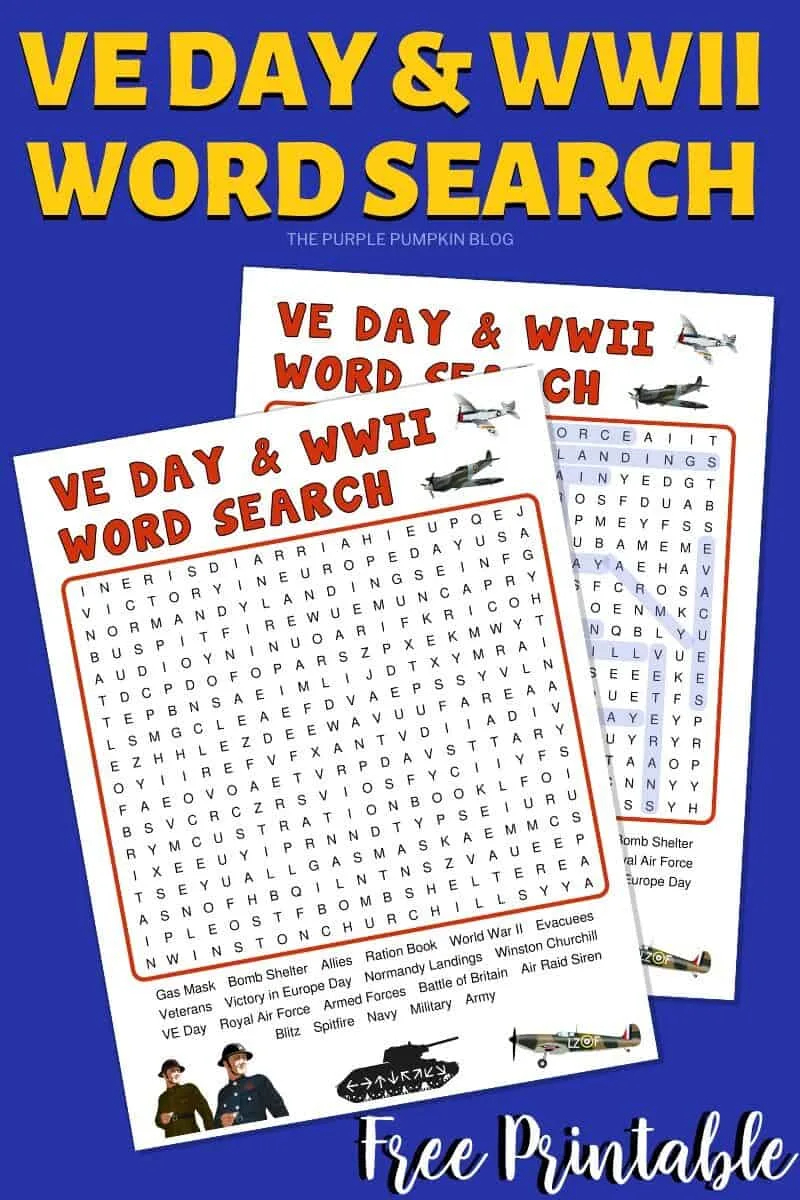 Free Printable World War II U0026 VE Day Word Search Free Printable World War II U0026 VE Day Word Search