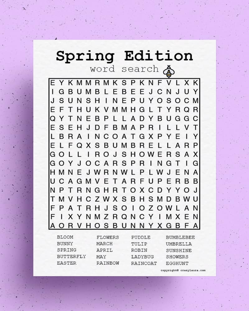 Free Printable Word Search Hard
