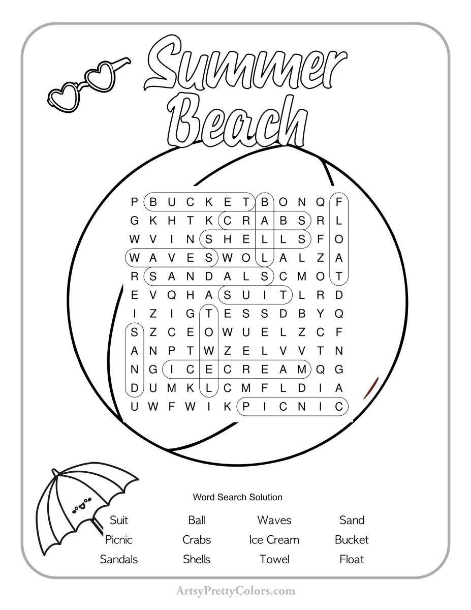 Free Summer Word Search Printables Seasonal Fun Artsy Pretty Colors Free Summer Word Search Printables Seasonal Fun Artsy Pretty Colors