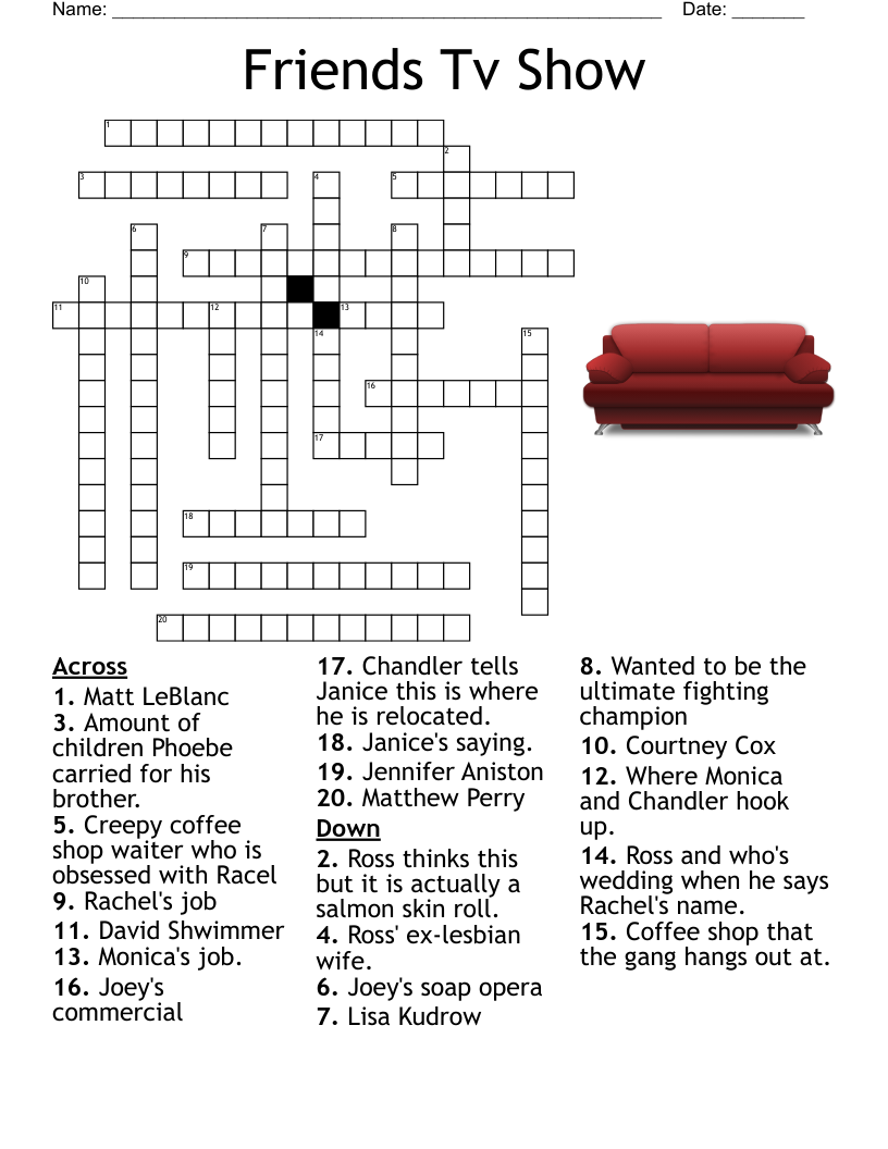 Friends Word Search WordMint