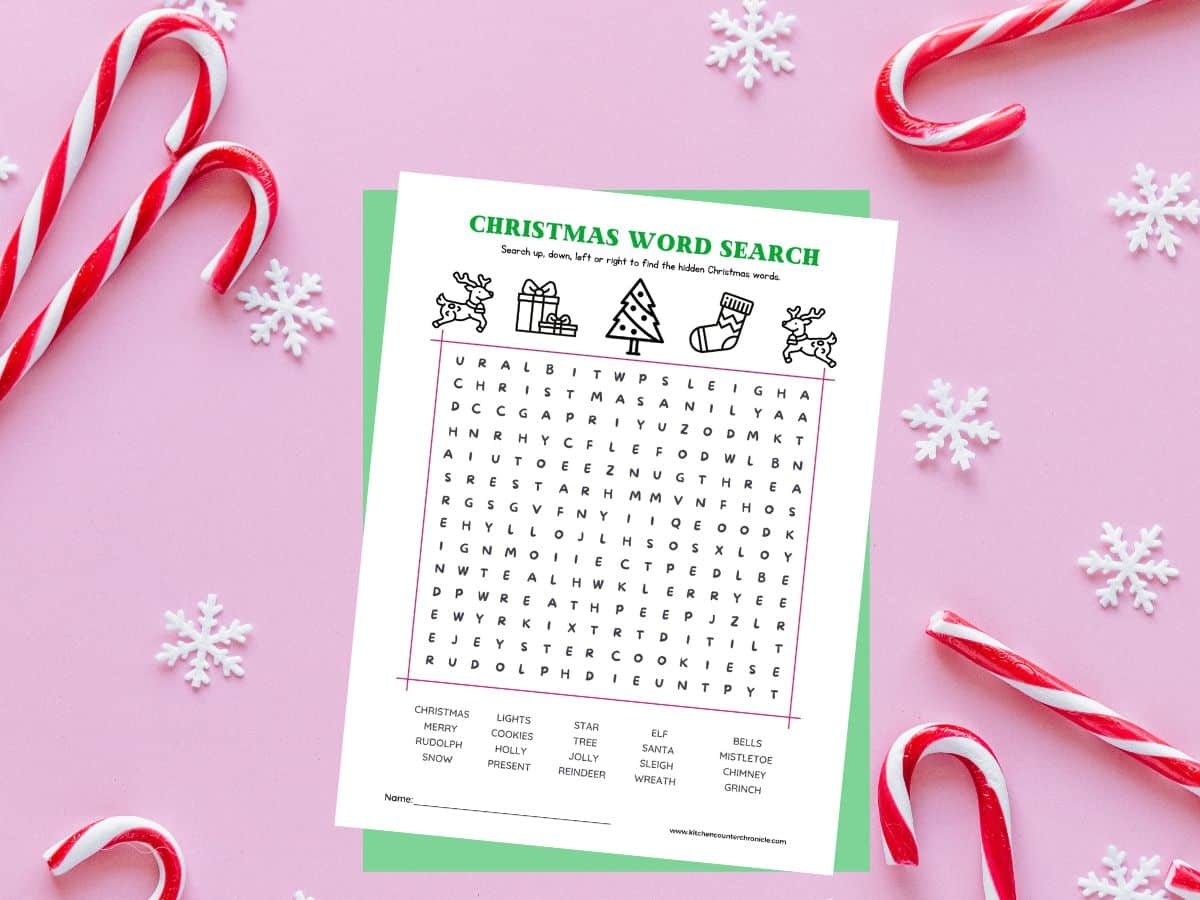 Fun And Free Christmas Word Search Game Printable