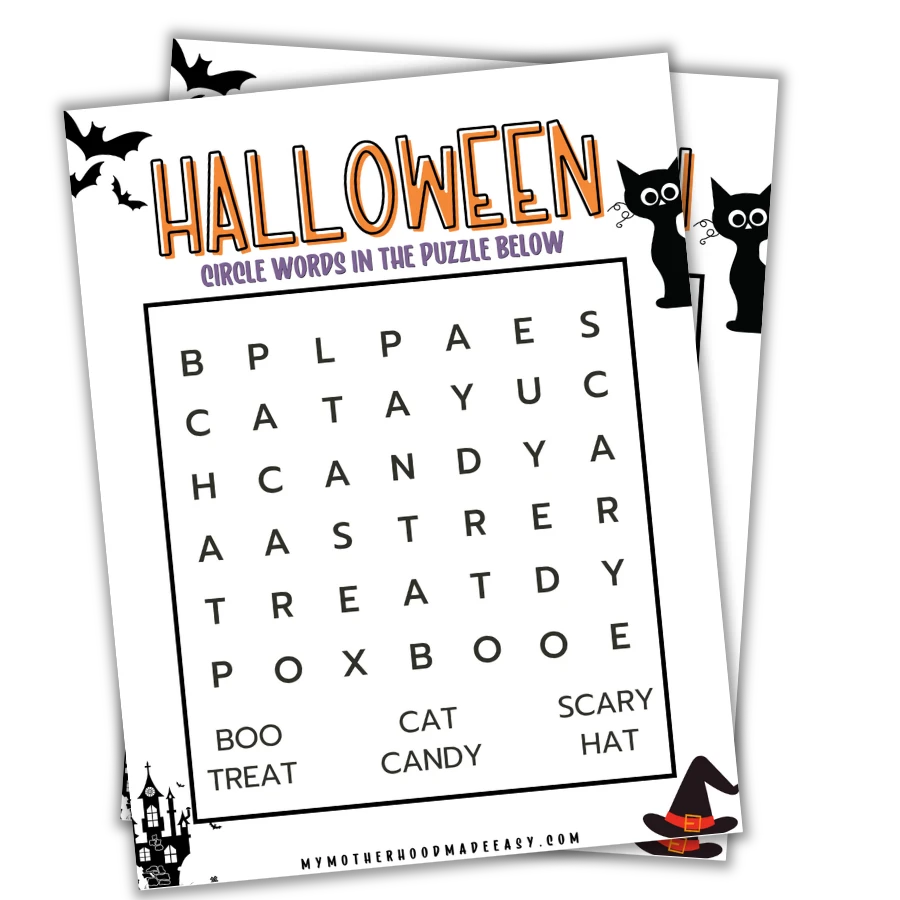 Fun Halloween Word Search Puzzle With Answers Free Printable PDF My Motherhood Made Easy