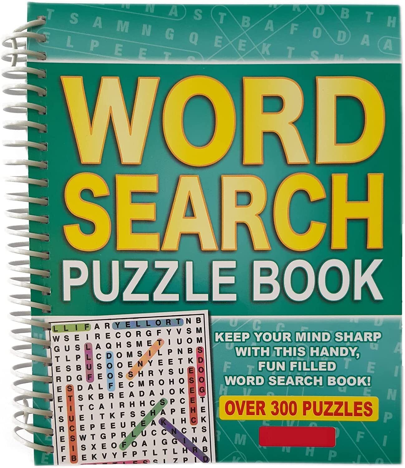 Giant 300 Word Search Spiral Bound Brain Teaser Puzzle Book