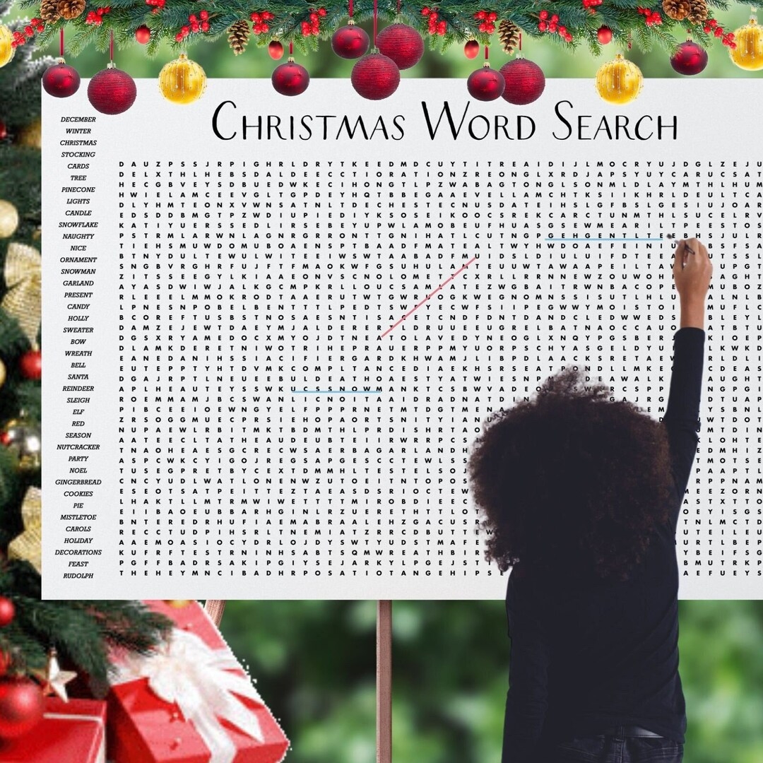 Giant Christmas Word Search Christmas Game Printable Xmas Word Search Large Word Search Christmas Giant Word Search Lawn Game TLC727 E Etsy