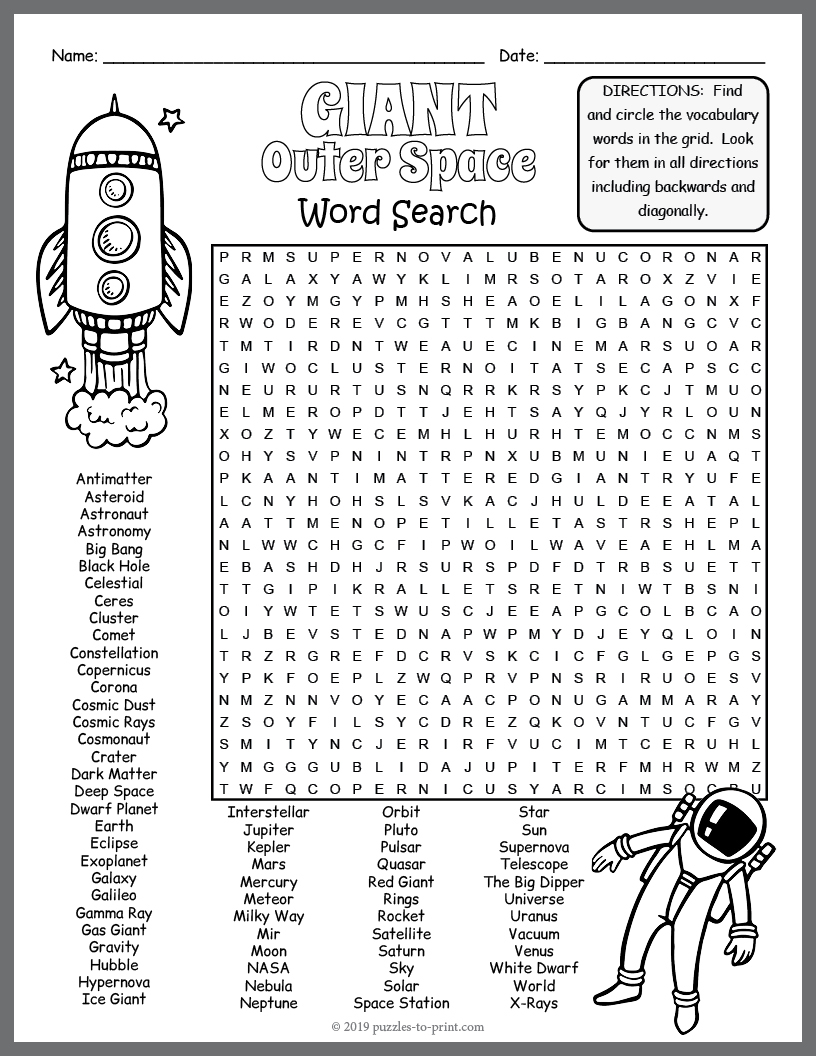 Big Word Searches Printable Free