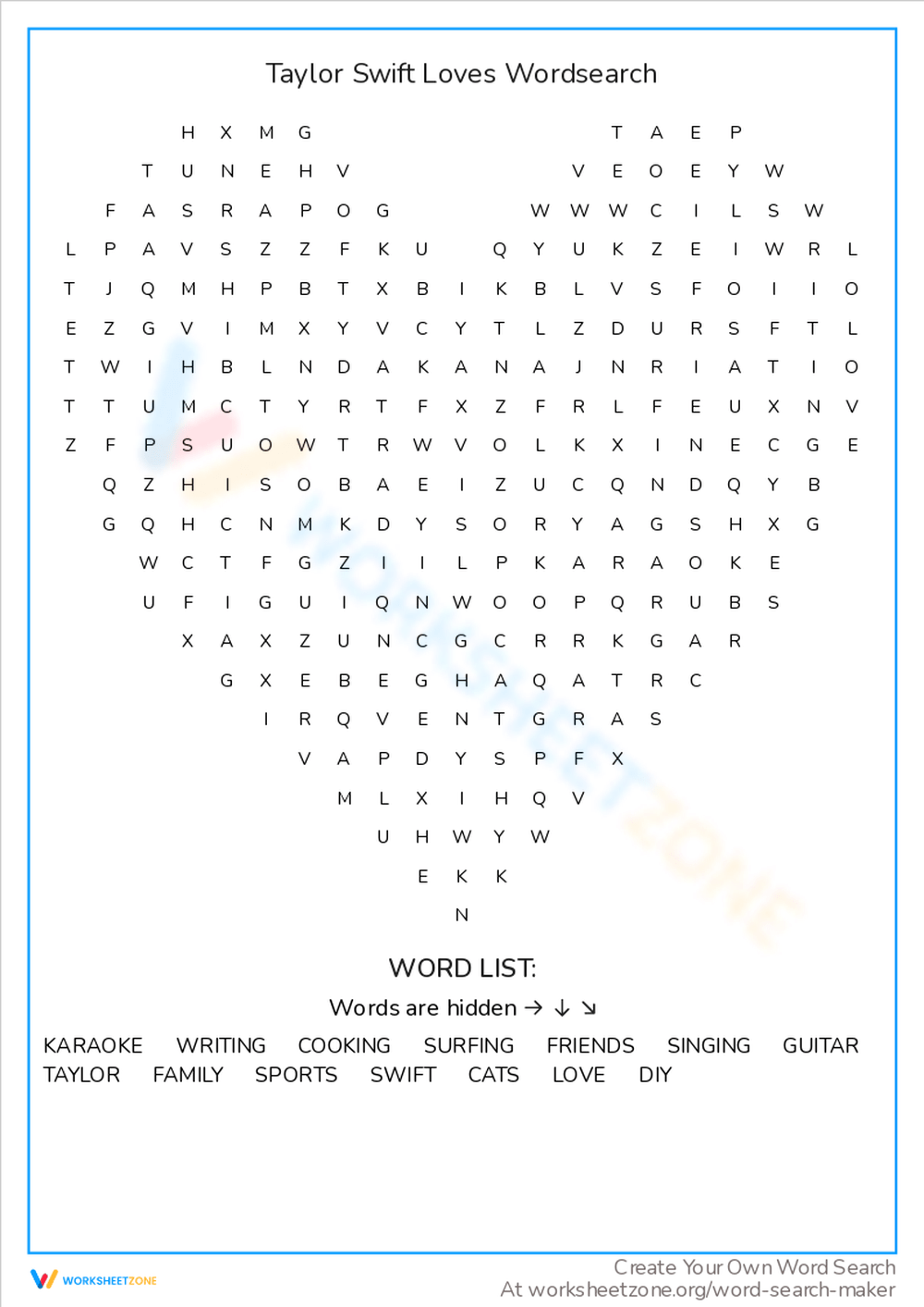Grade 1 Word Search