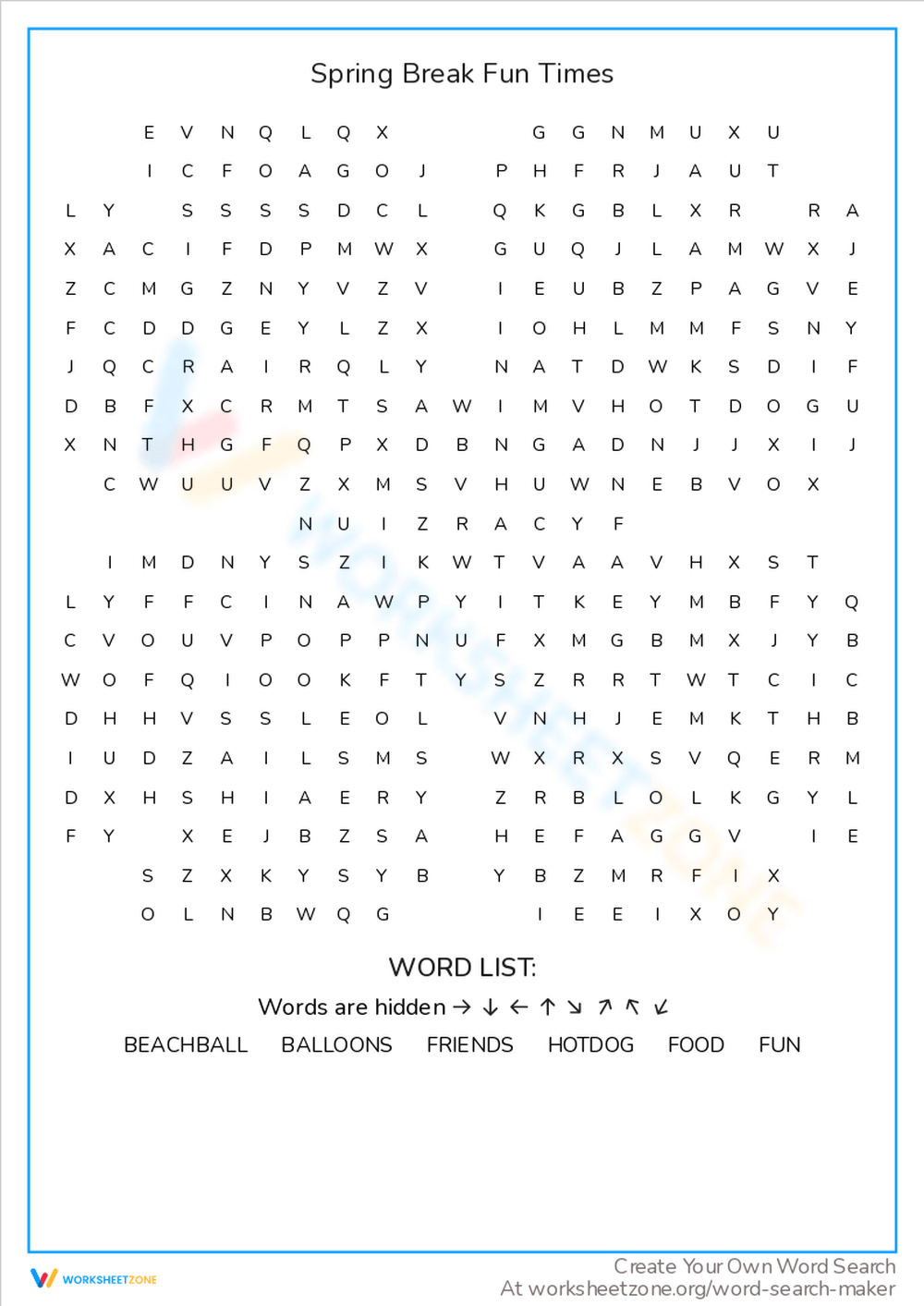Grade 3 Spring Word Search