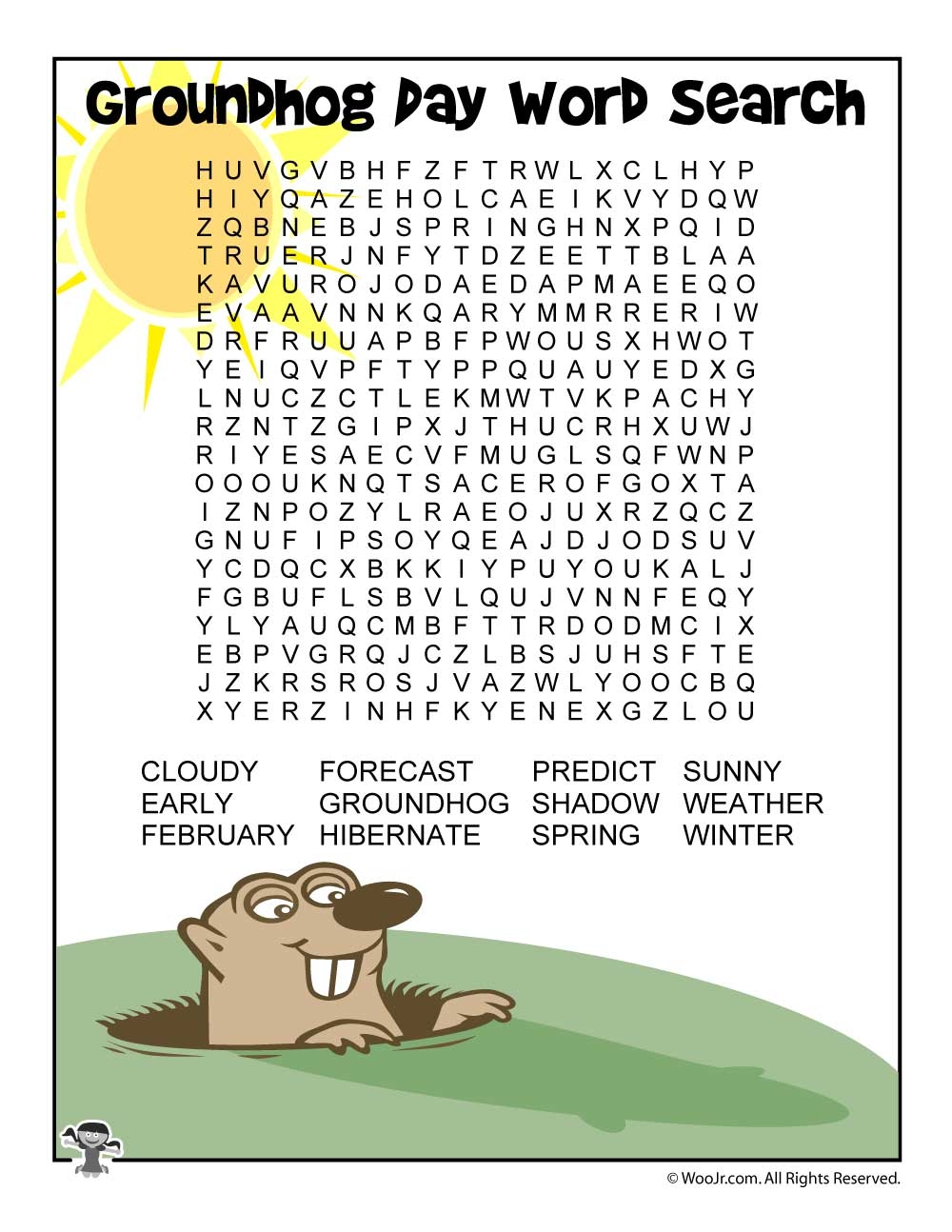 Groundhog Day Activity Pages Woo Jr Kids Activities Worksheets Library Groundhog Day Activity Pages Woo Jr Kids Activities Worksheets Library