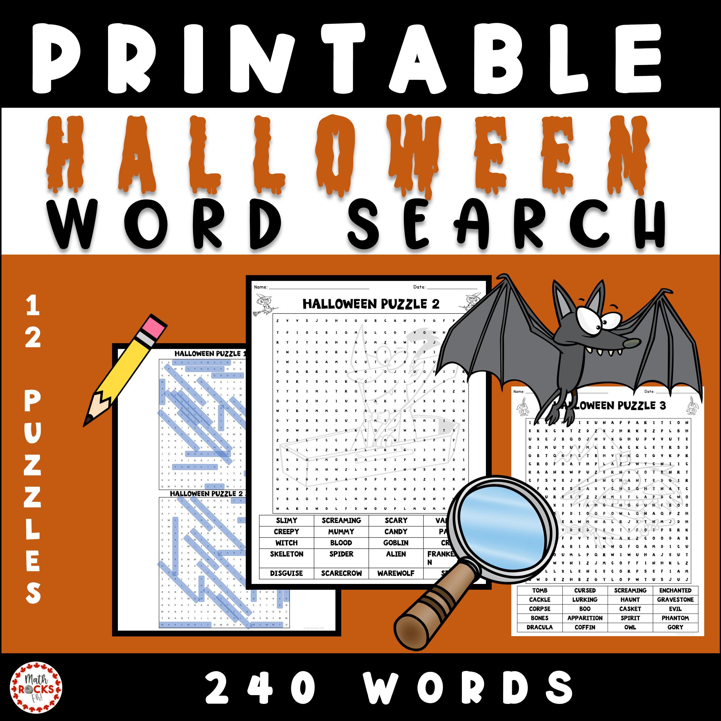 Halloween Word Search Activity Printable Halloween Vocabulary 