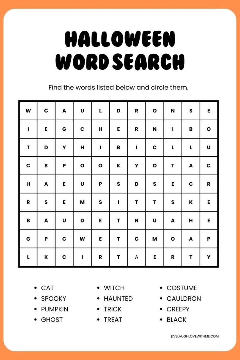 halloween word search pdf free printable