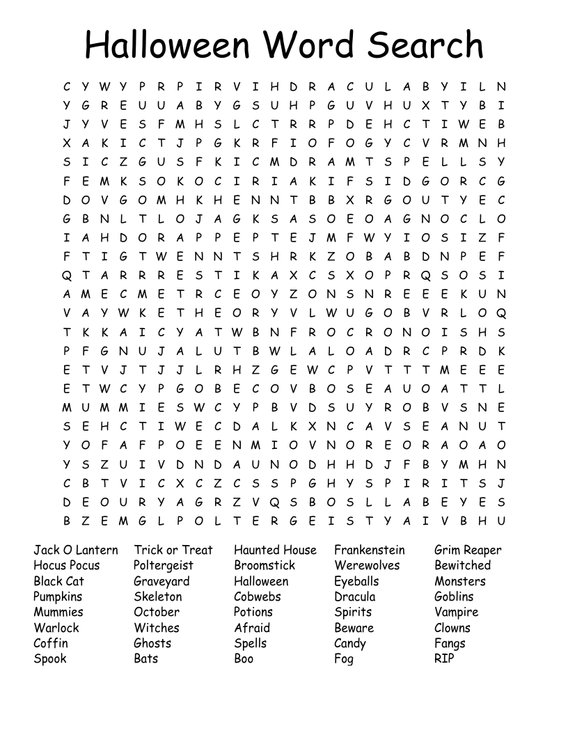 halloween word search wordmint