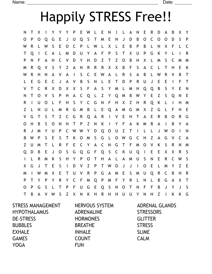 Happily STRESS Free Word Search WordMint