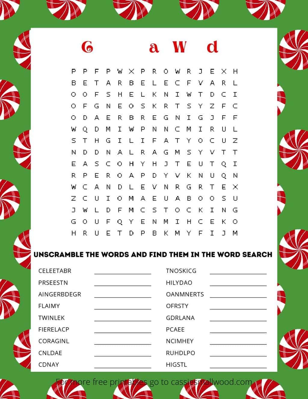 Hard Christmas Word Search Cassie Smallwood Hard Christmas Word Search Cassie Smallwood