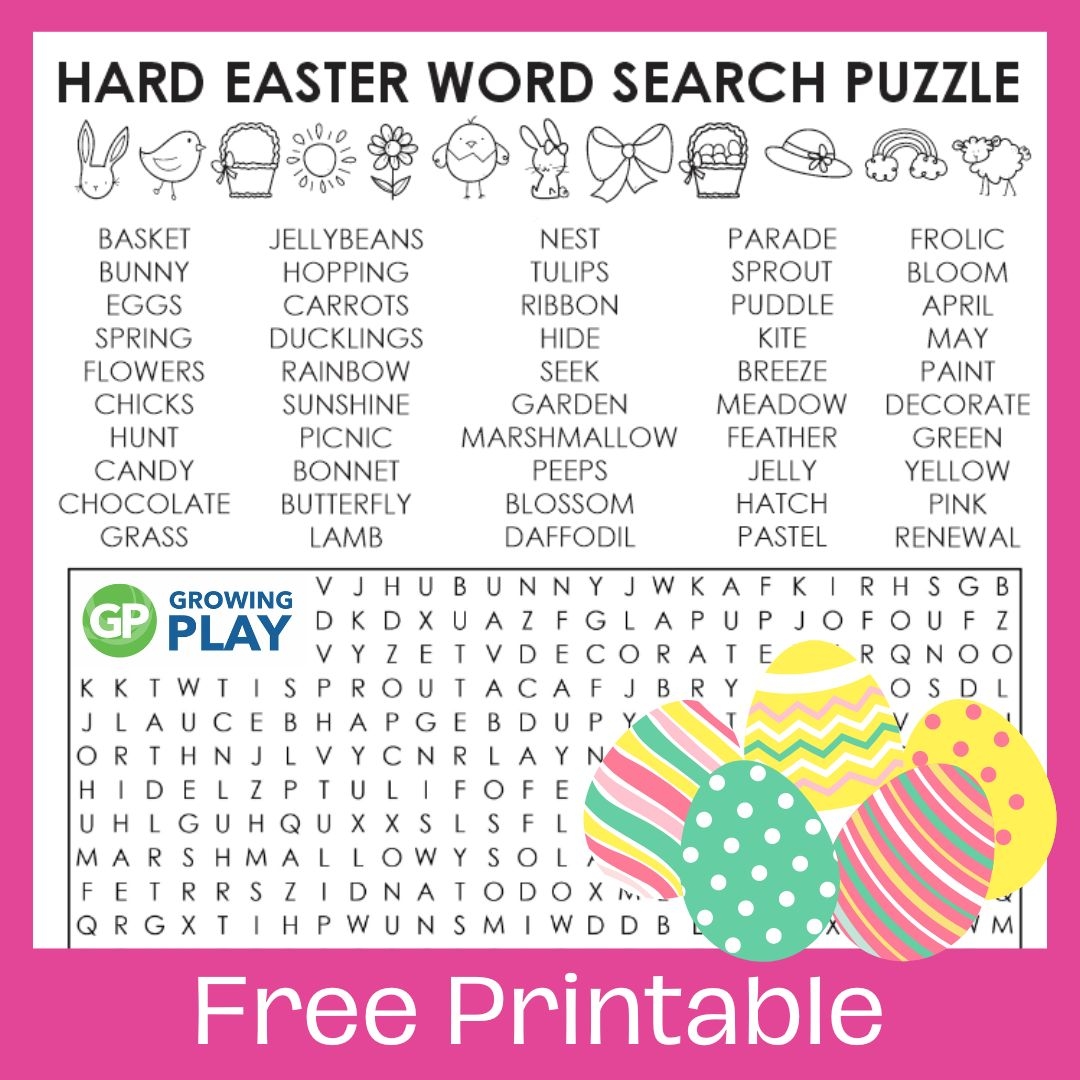 Printable Easter Word Search Free