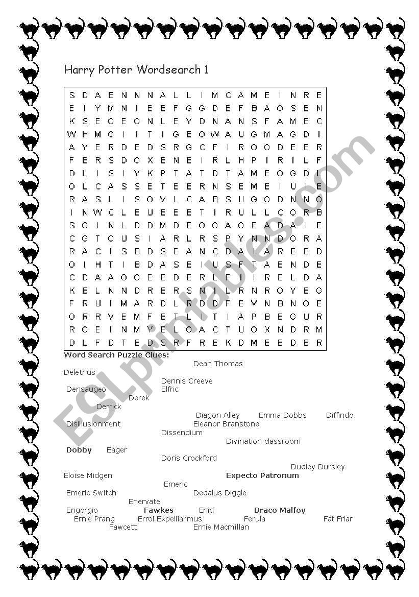 Harry Potter Word Search Puzzles