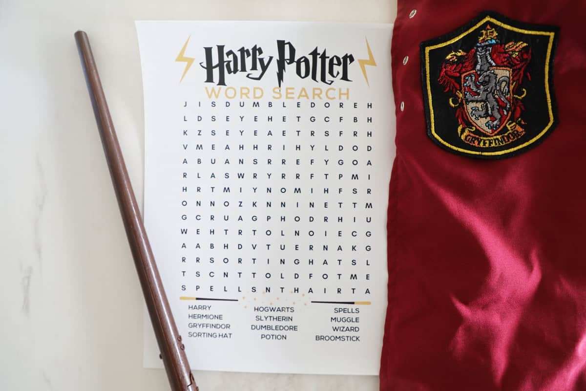 Harry Potter Word Search Pretty Providence