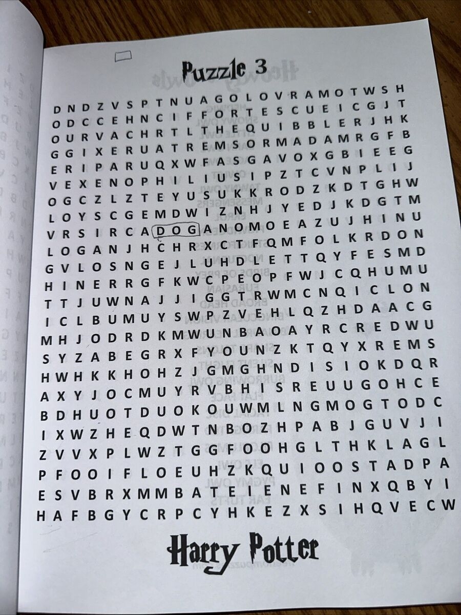 Harry Potter Word Search PUZZLE BOOK FREE SHIPPING 9781729099766 EBay