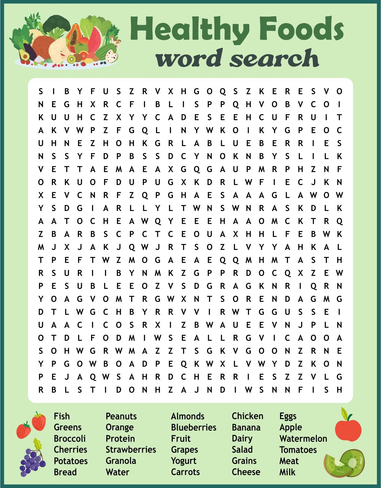Food Word Search Printable Pdf Food Word Search Printable Pdf
