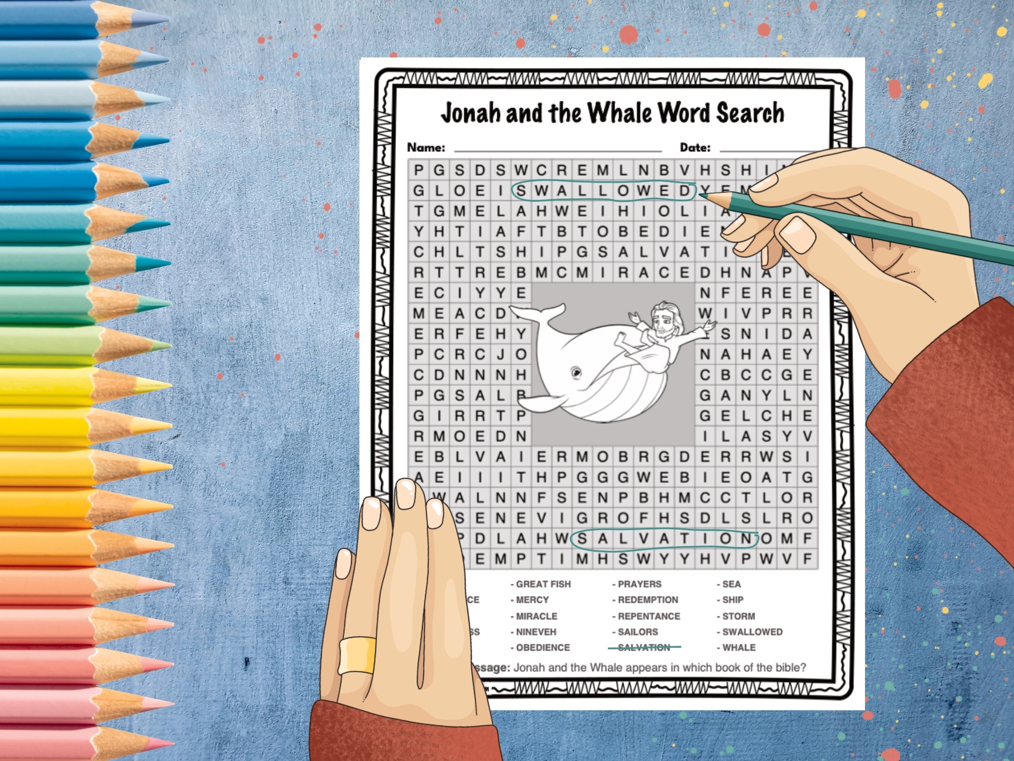 Free Printable Bible Word Search Hard
