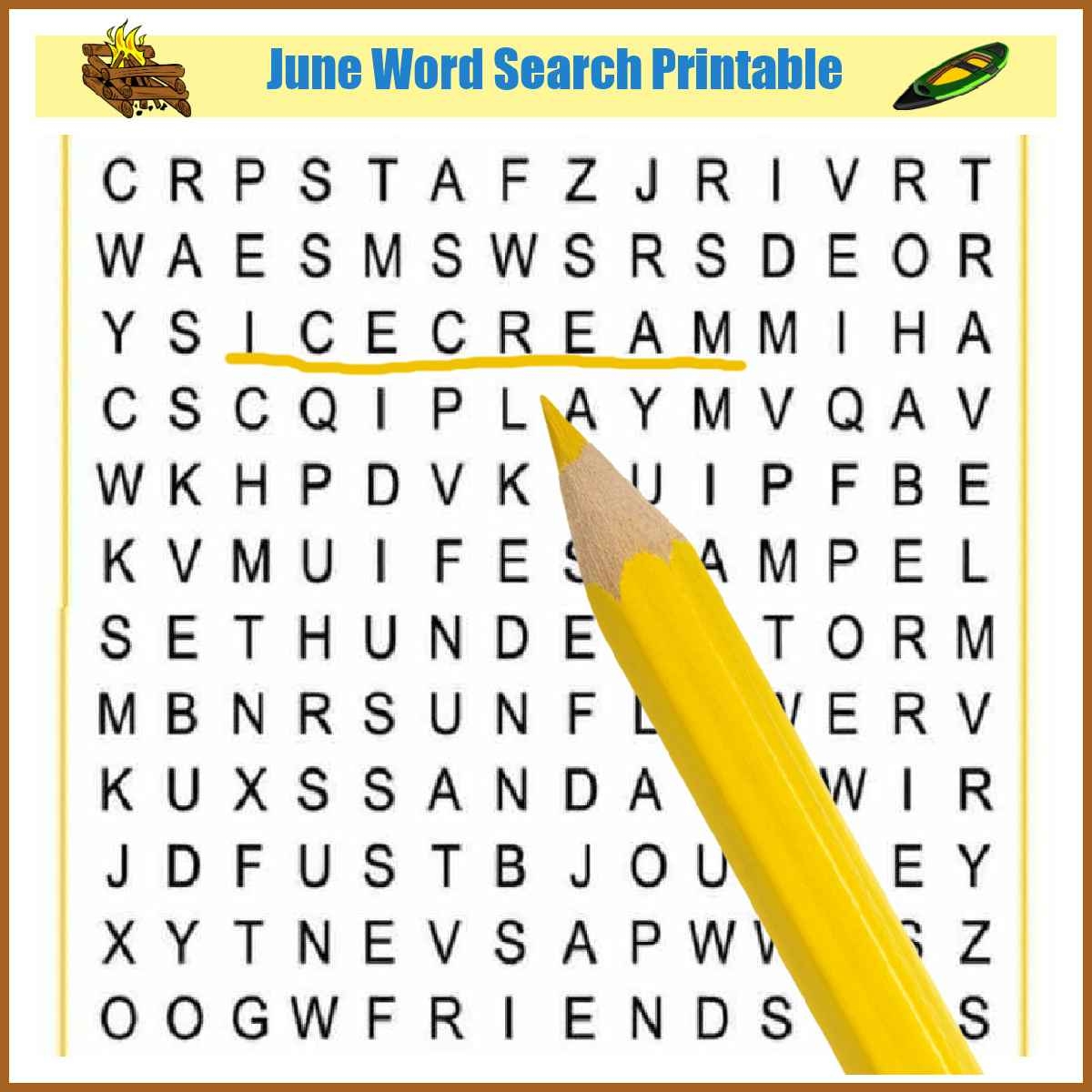 Kids Word Search Printables