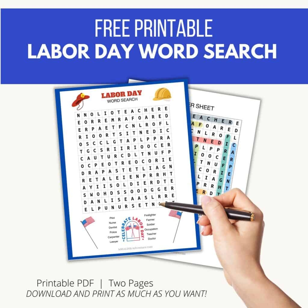 Labor Day Word Search Free Printable Add A Little Adventure