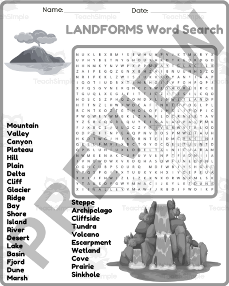 Geography Terms Word Search Puzzle Answers Geography Terms Word Search Puzzle Answers