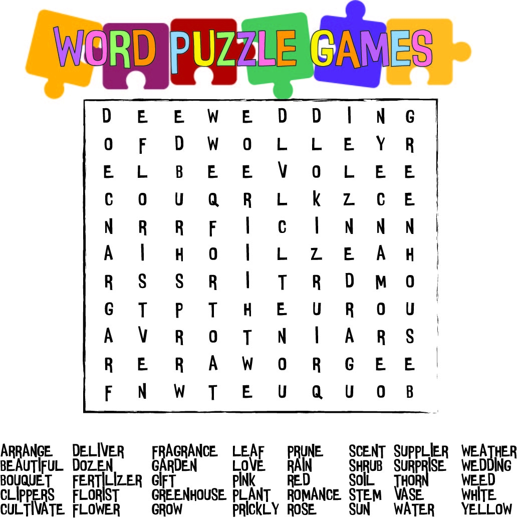 Large Print Word Search Printable Free