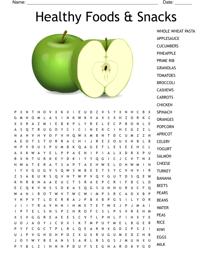 Local Food Word Search WordMint