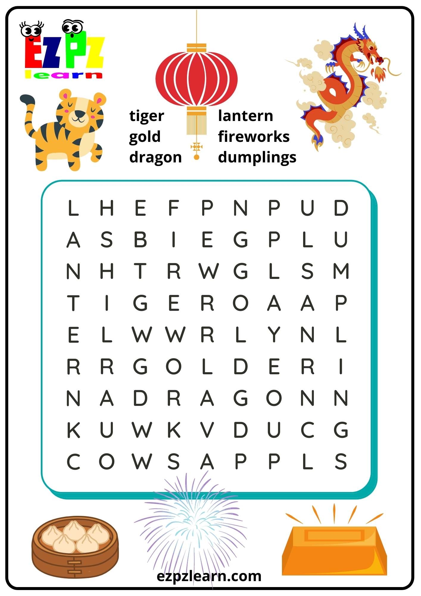 New Year Word Search Printable