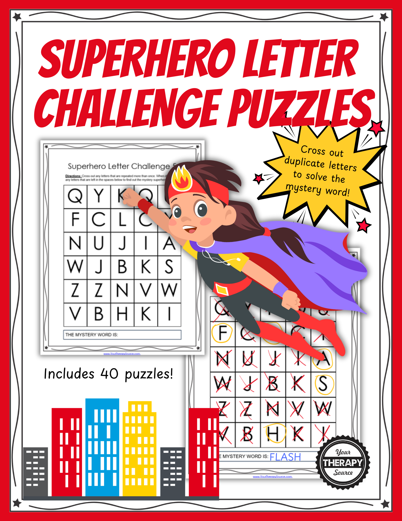Superhero Word Search Free Printable