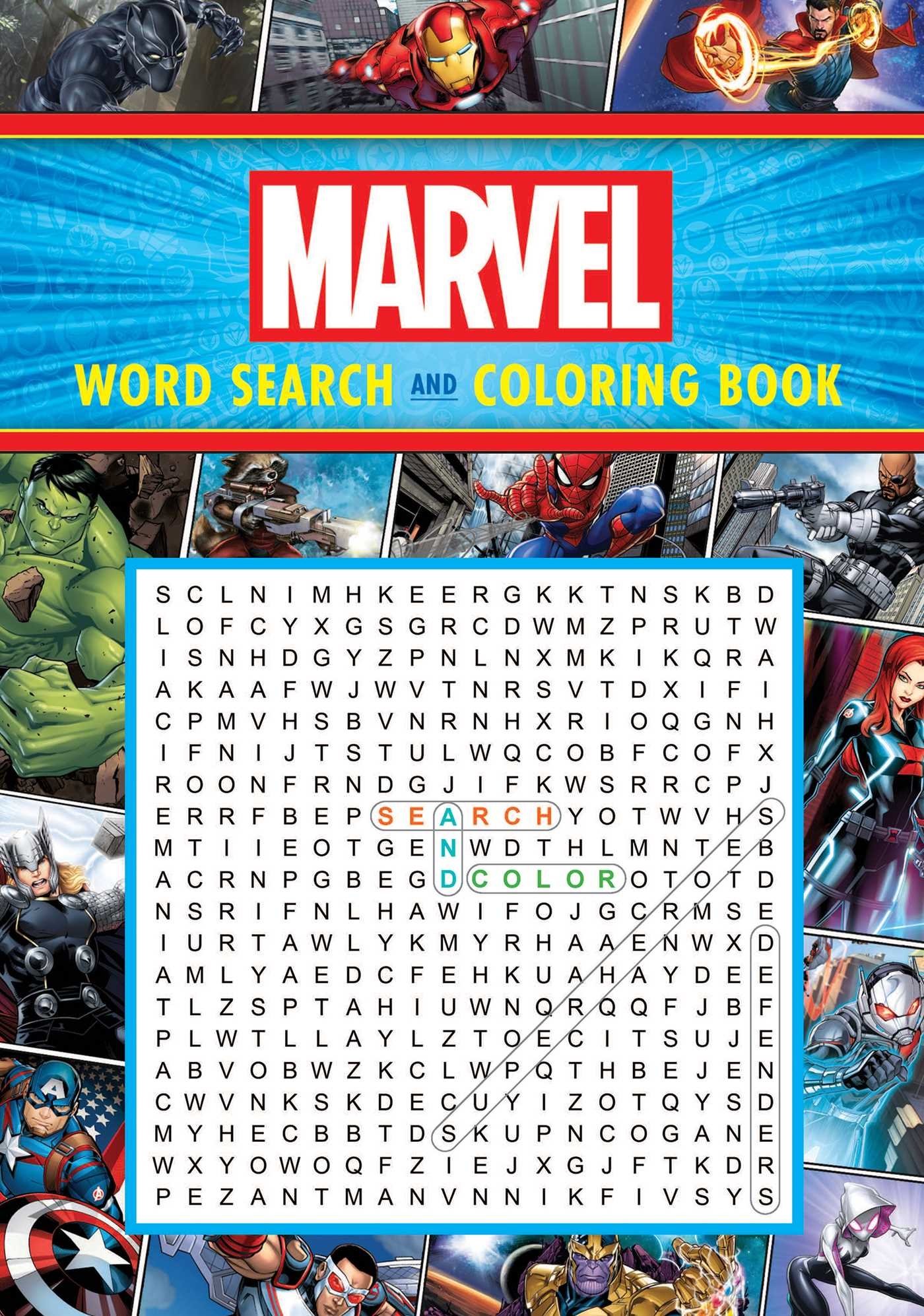 Marvel Word Search And Coloring Book Book By Editors Of Thunder 