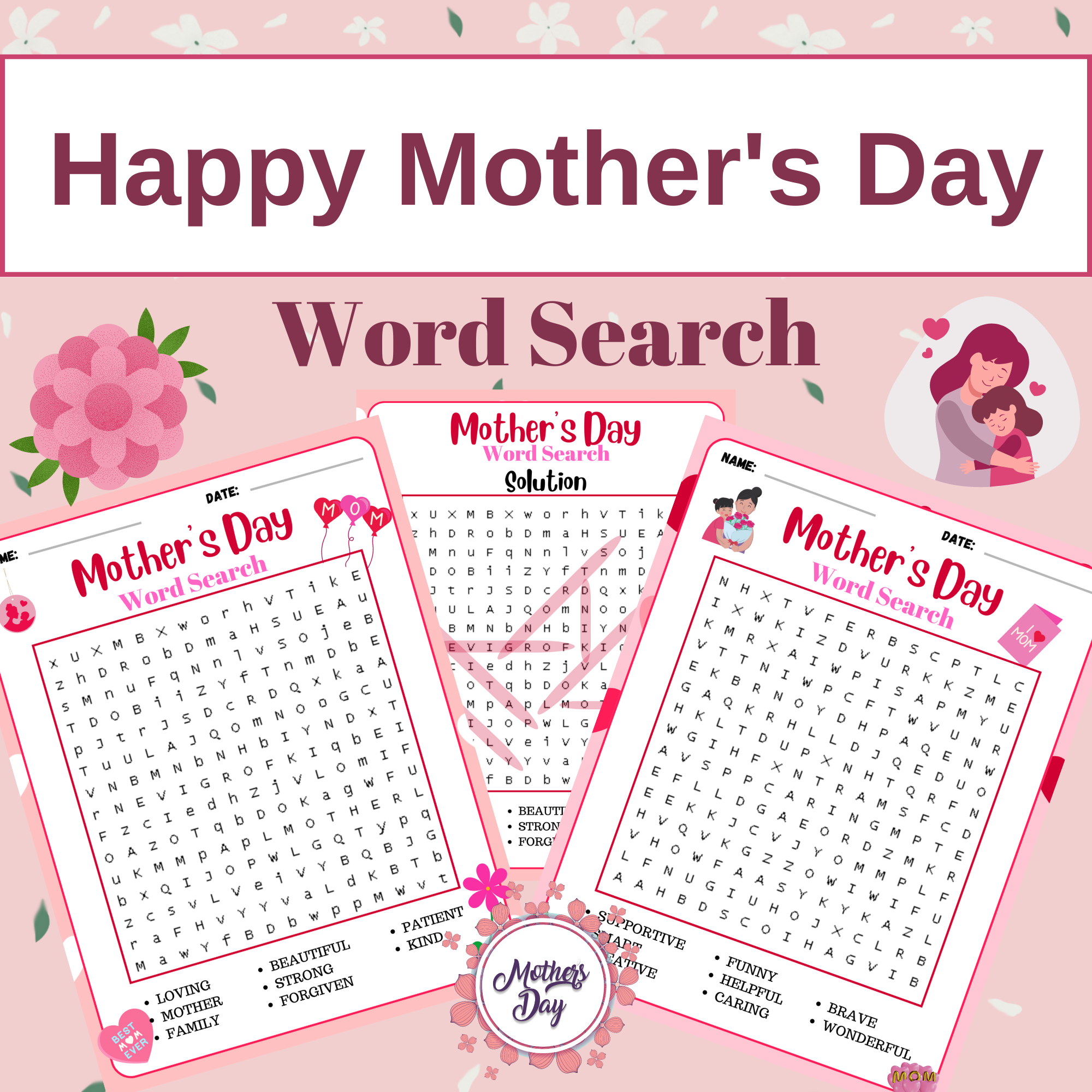 Mother s Day Word Search Made By Teachers