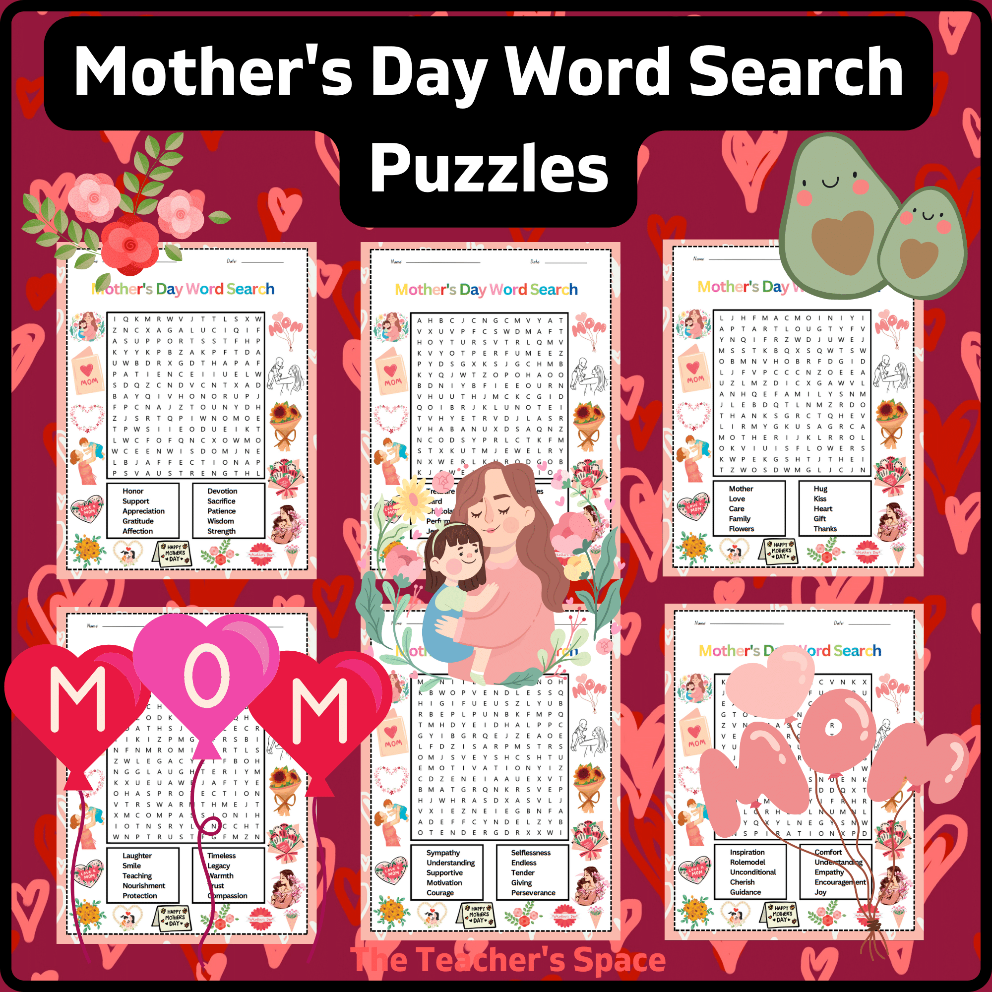 Mother s Day Word Search Puzzles Mothers Day Activities Made By Teachers