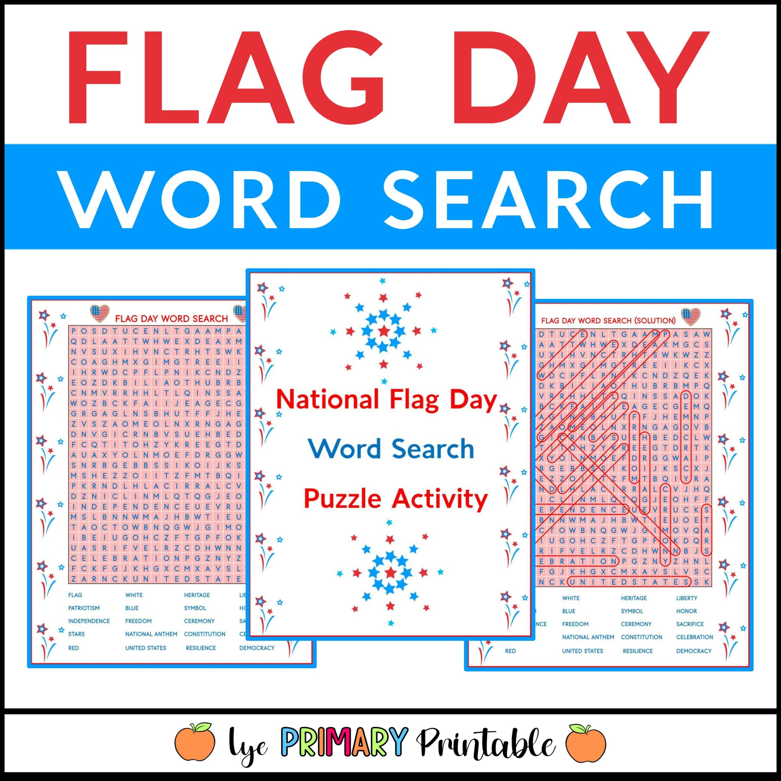 Free Printable Flag Day Word Search
